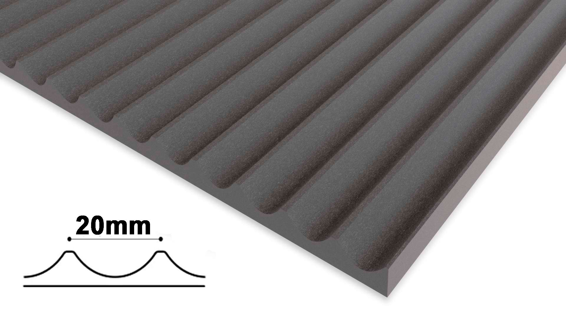 Fluted Black MDF Wall Panels 20mm Flutes Fluted Black MDF Wall Panels 20mm Flutes